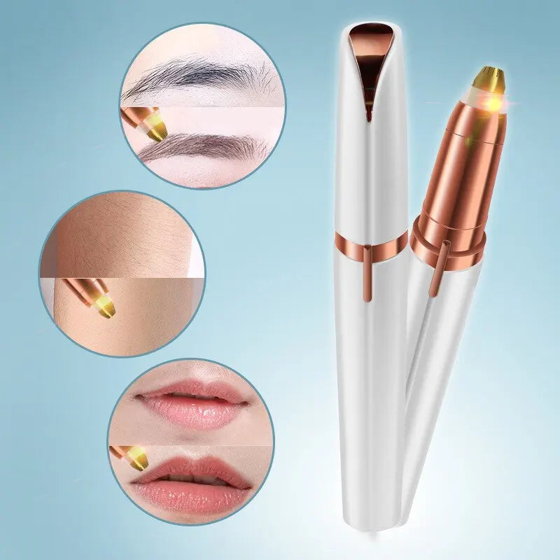 Womens Electric Eyebrow Trimmer Eye Brow Shaper Pencil Face Hair Remover for Women Automatic Eyebrow Shavers Pocketknife