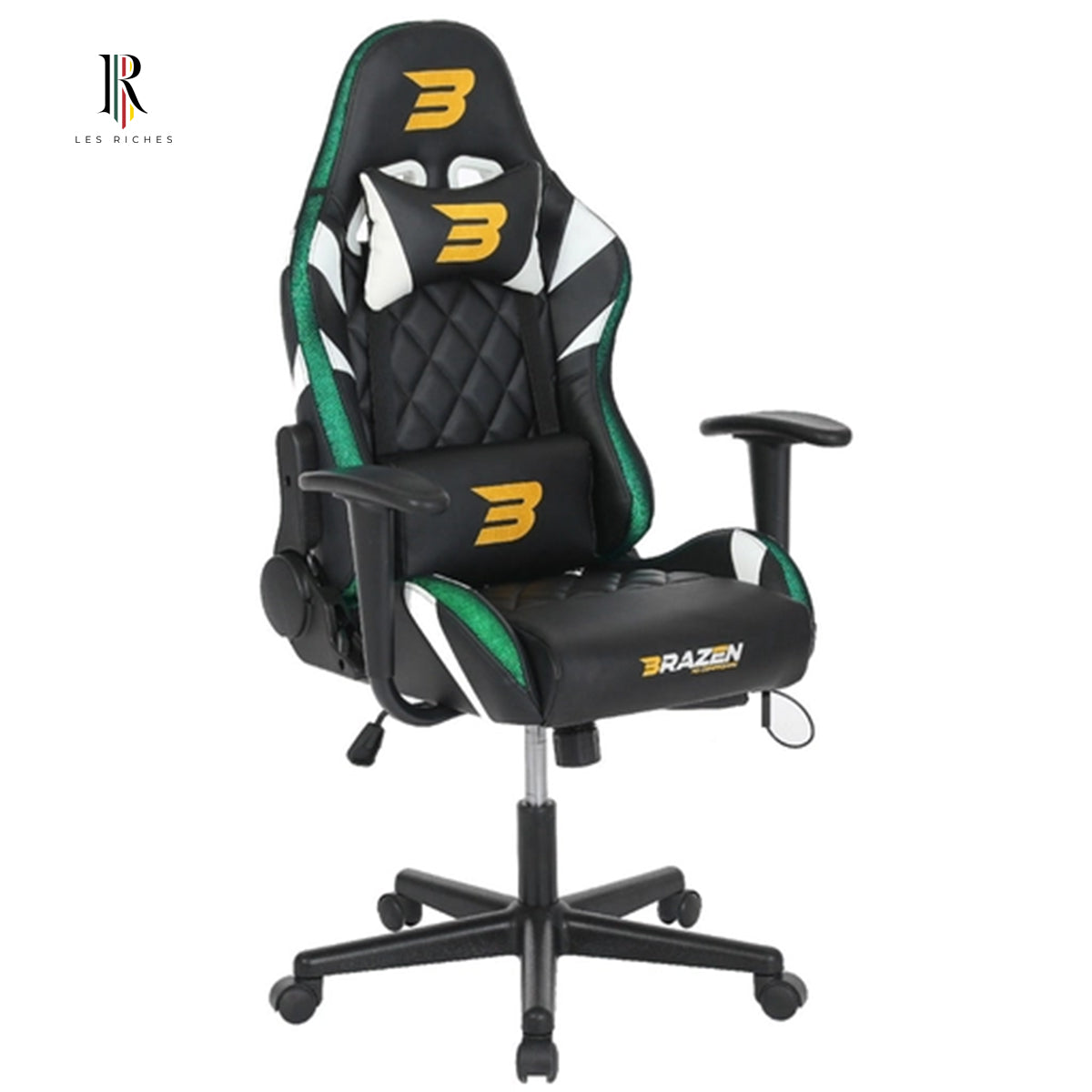 BraZen Valor Mid Back PC Gaming Chair – Padded Seat & Backrest, 120 kg Capacity, Black