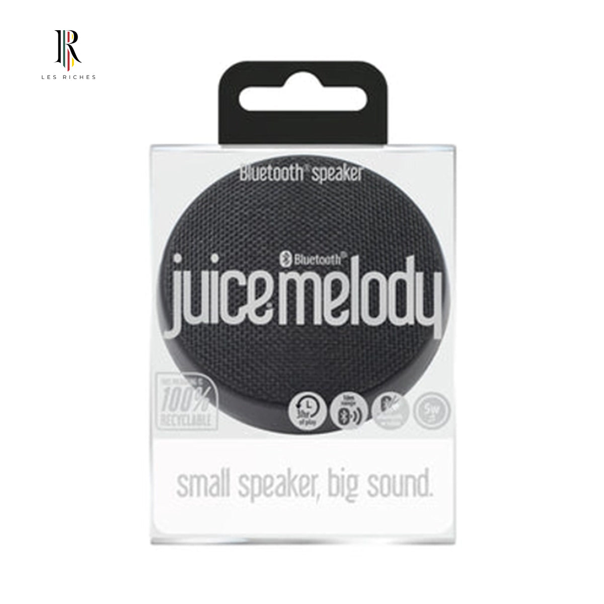 Juice Melody Bluetooth Speaker – 3W Power, Wired/Wireless Connectivity - Black