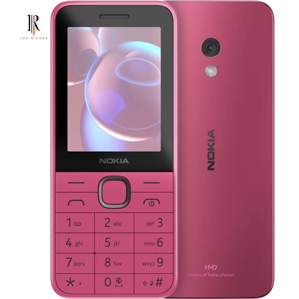 Nokia 225 4G (2024), Dual SIM Feature Phone, 2.4" Screen, 0.3 MP Camera, 1450 mAh Battery - Pink