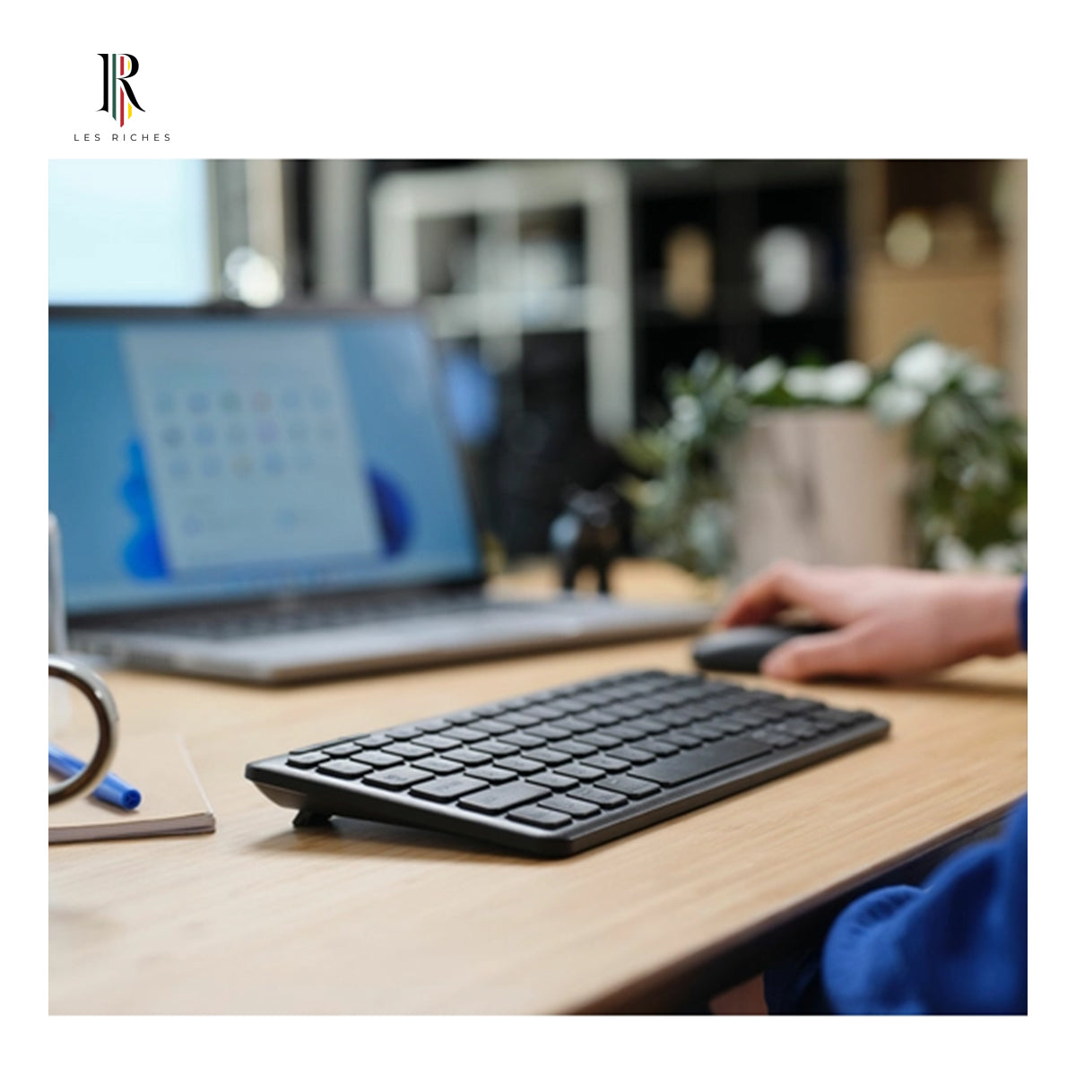 Trust Lyra, Wired & Wireless, USB + RF Wireless + Bluetooth, Scissor key switch, QWERTY, Black, Mouse included