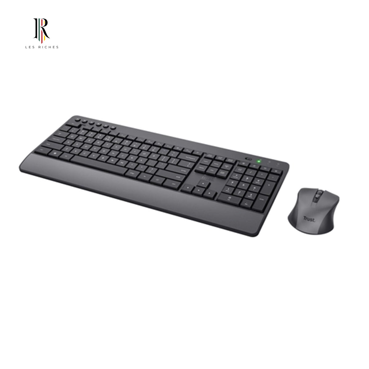 Trust Trezo, Full-size (100%), RF Wireless, QWERTY, Black, Mouse included