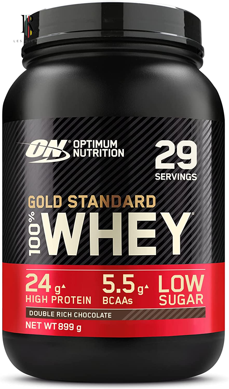 Optimum Nutrition Gold Standard Whey Protein, Muscle Building Powder with Naturally Occurring Glutamine and Amino Acids, Double Rich Chocolate, 29 Servings, 899 G, Packaging May Vary
